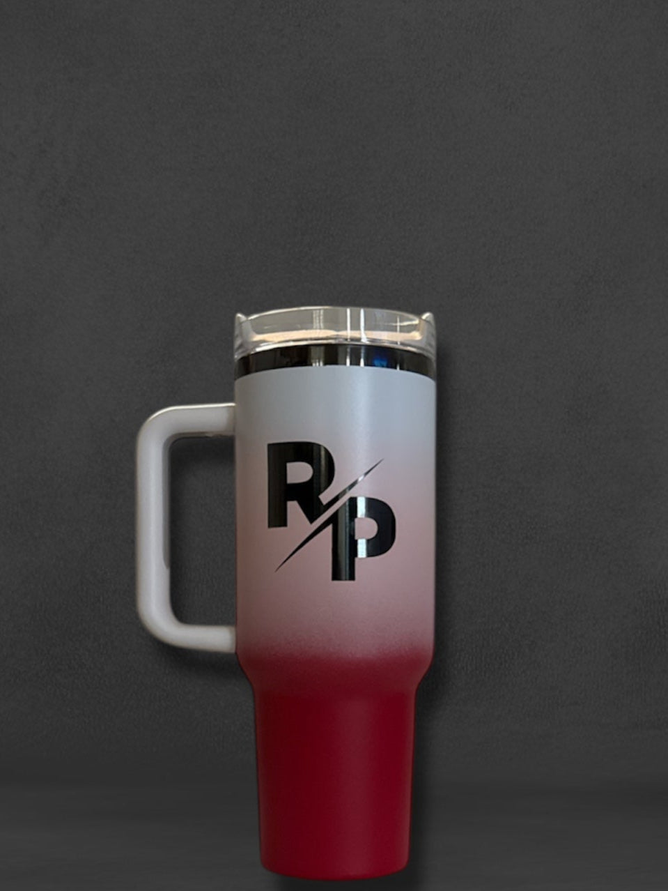 40oz Mirror Black Plated Tumbler with Color match logo